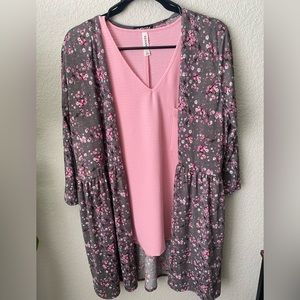 Boutique shirt and cardigan-XL